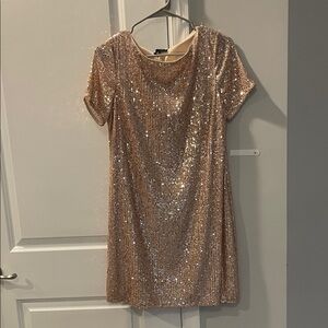 MSK Gold Sequin Mini Dress